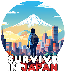 survive in japan logo with artwork